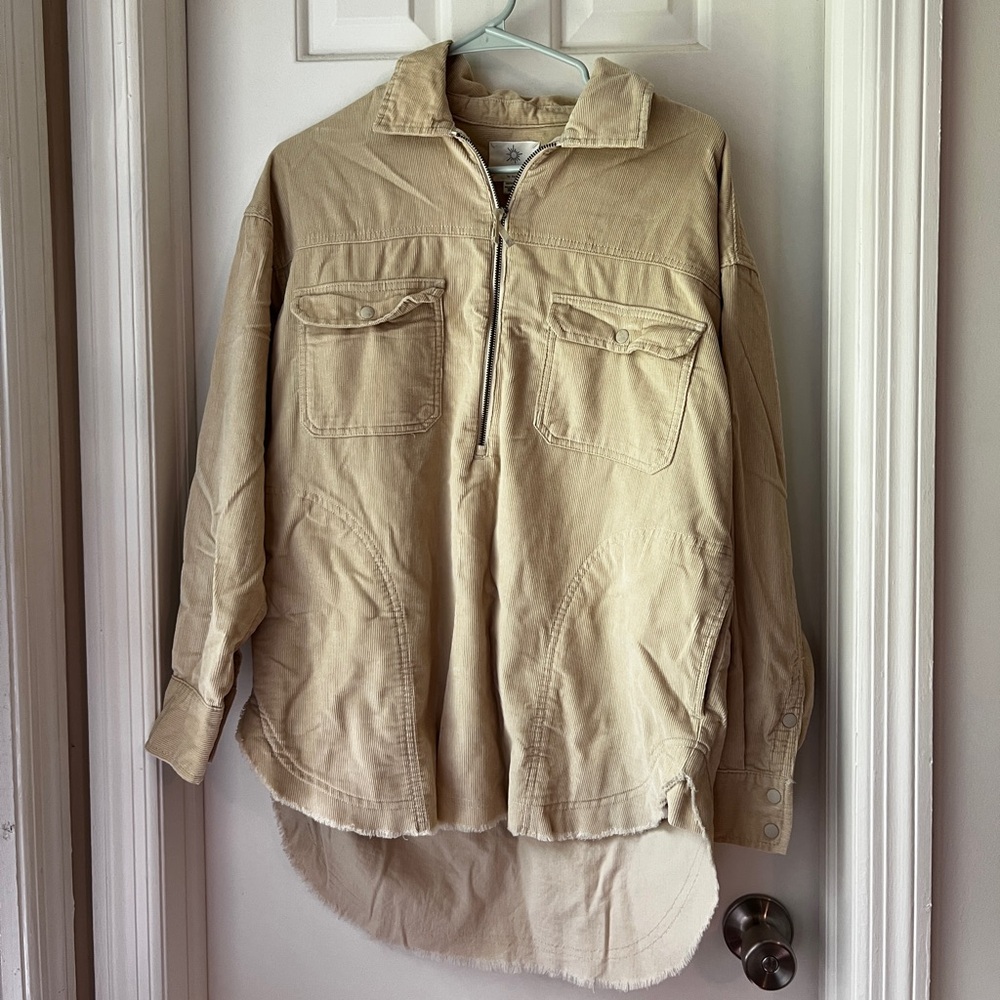 Aerie Offline Half-zip Corduroy Shirt - XXS